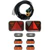 MelTruck Kit illuminazione rimorchio LED 13 poli, cavo 7.7 m | Omologato E9, 6 funzioni, luci di ingombro gialle con supporto