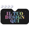 Xenorith Parasole parabrezza auto Personalizzato - Copri parabrezza Personalizzato il tuo con Foto text - personalizzata parasole auto Anteriore Che blocca i Raggi UV black 140cm x 76cm