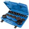 Silverline 588812 Kit di Smontaggio dei Cuscinetti delle Ruote, Nero, Set di 22 Pezzi