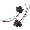 A ABSOPRO Presa H4 3 Terminali 2 Pezzi Auto Faro Nebbia Prolunga Cavo | Colore: Nero, Blu, Arancione | Materiale: Plastica | Dimensioni: 35x28x22mm | Cavo: 11.5cm | Tensione: 12V CC