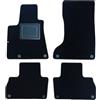 OFFICINE MILANO IL TUO STILE IN AUTO. 4 Tappetini in Moquette Nero per Maserati Levante, Fondo Antiscivolo, Sistema di Fissaggio Compatibile con l'Originale - Alta Qualità - Made in Italy - OFFICINE MILANO