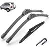 Autopixl Set di 3 spazzole tergicristallo anteriori e posteriori compatibili con Toyota RAV4 XA20 2000-2005 Spazzole parabrezza parabrezza 24+19+12