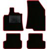 QUEMAR Tappetini Auto per Dacia Sandero, Bordo Rosso, 0 Ricami | anche Stepway / dal 2021 / Kit Tappeti Moquette e Gomma su Misura / Set 2 Anteriori +2 Post./ Ricami e Colori Personalizzati