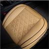 EVEKHAHHRB Coprisedile Anteriore Auto in Pelle PU Cuscino per Auto Protezione Universale per Sedia Tappetino Accessori Coprisedili Auto(Beige 1pc)