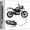 MOTOTOPGUN mivv scarico completo omologato catalizzato gp-pro inox nero compatibile con bmw g 310 gs 2017 2018 2019 2020 2021 2022 mototopgun