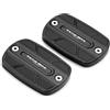 TREONK 2 pezzi CNC Alluminio Tappo Serbatoio Liquido Pompa Freno Anteriore Per Tmax TMAX 560 Tech Max Tmax560 2020 2021 2022 2023 2024(nero)