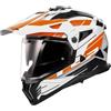 LS2 caschi da motocross Pioneer II Namib white orange S