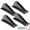 usefulbeauty Diffusore posteriore per auto, spoiler per paraurti posteriore per auto - Pinne diffusore posteriore per squalo auto 4 pezzi | Splitter per spoiler a labbro posteriore triangolare,