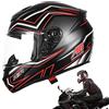 Maciun Caschi moto da uomo, caschi scooter integrali per adulti - caschi protettivi moto caschi integrali con fodera interna rimovibile per moto, scooter elettrico Maciun