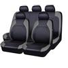 VENYAA Auto Set Coprisedili per Opel Corsa F/Corsa-e MJ22/Corsa Edition/GS Line 2019-2023, 9 Pezzi Pelle Traspirante Impermeabile Coprisedili Auto Protezioni Sedile Accessori,Grey