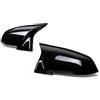 QINGHUAWANG Calotte Specchio Per Serie 1 2 3 4 Per X Per M 220i 328i 420i F20 F21 F22 F23 F30 F32 F33 F36 Per X1 Copertura Specchietto Retrovisore Copri Specchietto(Bright black)