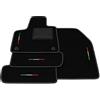 Generico Tappetini compatibili con Opel Grandland X 2017-2024, ricamo bandiera Italia, kit tappetini auto personalizzati, set tappeti in moquette, tappeto auto