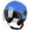 A-Pro Casco Jet Demi Urban Moto Omologato ECE 22-06 Avio Sferica SonicMoto Blu S