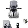 farbrothersonline COMPATIBILE CON PIAGGIO BEVERLY 300 400 HPE 21 IN POI CUPOLINO PARABREZZA SPOILER BASSO FUME' SCURO IN PMMA,CON ATTACCHI MONTAGGIO NERI ANTI CORROSIVO,PROTEZIONE ARIA E PIOGGIA AIR FLOW 500X350X3MM
