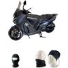 farbrothersonline COMPATIBILE CON SYM JOYRIDE 300 2022-2023-2024-2025 COPRIGAMBE R241-X TERMOSCUD TUCANO URBANO PARAFREDDO-PIOGGIA SPECIFICO PER SCOOTER COPERTA TERMICA IMPERMEABILE INTERNO IN PELLICCIA+ASSICURAZIONE