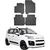 OMAC Tappetini in Gomma Compatibili con Citroen C3 Picasso 2008-2017 Tappetini Auto Nero 4X