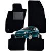 OFFICINE MILANO IL TUO STILE IN AUTO. 4 Tappetini in Moquette per Fiat Punto e Punto Evo dal 2009 al 2015 Fissaggio a 2 Bottoni, Fondo Antiscivolo con Battitacco in PVC - Alta Qualità - Made in Italy - OFFICINE MILANO