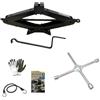 MOTO SPORT MONDO COMPATIBILE CON AUDI A3 4P CRIC A PANTOGRAFO PER AUTO+CHIAVE A CROCE PER SVITARE BULLONI KIT EMERGENZA STRADALE CRICK DA 2 TONNELLATE OMOLOGATO
