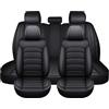FIENZA Auto Set Coprisedili Universale Coprisedile per Dacia Duster 2000-2026, Pelle PU Anteriori Posteriori Copri-Sedile Completo Impermeabile Comfort Accessori Interno(Black,per Dacia Duster 2000-2026)