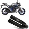 MIVV scarico double gun inox nero compatibile con yamaha mt03 mt-03 2019 2020