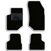 QUEMAR Tappetini Auto compatibili con Opel Corsa F dal 2019 / Kit Tappeti in Moquette e Gomma su Misura (Set 2 Anteriori + 2 Posteriori) / Ricami e Colori Personalizzati (0 Ricami, Bordo Bianco)
