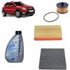 OP Kit tagliando 3 filtri + 4L olio 5W-30 Q8 Prestige compatibile con Dacia sandero ii TCE 90 Benzina 2012+