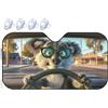 Bedbliss Koalas - Visiera per parabrezza auto, pieghevole, riflettente, blocca i raggi UV, 130 x 76 cm
