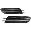 Artudatech Griglia paraurti Anteriore Front Bumper Grille Fog Light Grill 4G0807681 Fit for Audi A6 C7 2012-2014 Kit (No Logo)