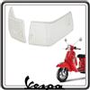 GSC RICAMBI SRL KIT DUE GEMMA GEMME PLASTICA PLASTICHE VETRINO VETRINI FRECCIA FRECCE POSTERIORI BIANCHE TRASPARENTI COMPATIBILE CON PIAGGIO VESPA PX 125 150 200 - VESPA LML - VESPA ARCOBALENO