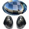 uvcany MINI Coperture per specchietti laterali per porta auto Mini Cooper One/D/SD/S/JCW Serie F F54 F55 F56 F57 F60 2014-2019.6 (Nero a scacchi, serie F con foro luminoso)