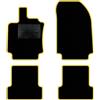 QUEMAR Tappetini Auto compatibili con Renault Clio IV e Grandtour 2012-2019/ Kit Tappeti Moquette e Gomma su Misura (Set 2 Anter.+ 2 Poster.)/Ricami e Colori Personalizzati (0 Ricami, Bordo Giallo)