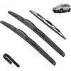 Autopixl Tergicristalli compatibili con Honda CR-V CR V CRV 4a generazione RM Silicone 2012-2016 Parabrezza anteriore posteriore Parabrezza Accessori for finestrini Ricarica (Color : Front Rear, Size : LHD