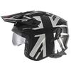 UFO PLAST Casco Jet Sheratan con Visiera Parasole a Scomparsa Trial Street Moto (M) Marrone ECE