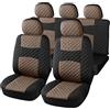 Susy Shop A20 Coprisedili Per Auto Universali | Modello Trapuntato | Set Fodere Anteriori e Posteriori | Zip | Copri-Sedile Interni (Beige)