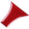 Vamhhx Auto Interni Per Clio 4 2013 2014 2015 2016 2017 2018 LHD RHD Cornice Pulsante Volante Dell'auto Adesivo In Fibra Carbonio Morbida Accessori interni auto(Bottom Red Carbon)