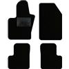 QUEMAR Tappetini Auto compatibili con 500X / Kit Tappeti in Moquette e Gomma su Misura (Set 2 Anteriori + 2 Posteriori)/ Ricami e Colori Personalizzati (Bordo Nero, 0 Ricami)