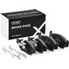 RIDEX 402B1152 Set d'assale Kit pastiglie freni Anteriore con clip pistone con lamierino anticigolío Compatibilità con OPEL Corsa E Hatchback X15