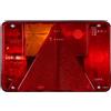 HORPOL LZT 471 Fanale Posteriore Sinistro a Lampadina 6 Funzioni 12V 24V 219x142mm Fendinebbia Targa Triangolo Direzione Stop per Rimorchio Camion Macchine Agricole Carrello