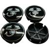 Generico Set 4 Tappi Coprimozzo Copri Mozzo con Scorpione Diametro 50 mm Compatibili per ABARTH Cerchi Esseesse Coppe Coppette per Cerchi in Lega Nero ABS + Metallo
