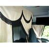 Generic Set completo di tende per camion, colore beige con corde nere, adatte per cabine standard [eccetto alte]