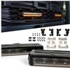 CHROMEMASTER | Due Luci LED Integrate nella Griglia Compatibili con Ford Ranger Raptor 2022+ ; 2x Luci Diurne a Barra LED Strands Firefly 10''; Omologazione E, 12-24V DC; 3 Modalità di Illuminazione