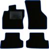 QUEMAR Tappetini Auto compatibili con Seat Leon III 5F 2012-2019/ Kit Tappeti in Moquette e Gomma su Misura (Set 2 Anteriori + 2 Posteriori)/ Ricami e Colori Personalizzati (0 Ricami, Bordo Blu)