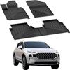 Sahler Tappetini per auto compatibili con Hyundai Santa Fe Hybrid 2020-2023 | 4.5D Premium TPE gomma antiscivolo tappetini in gomma impermeabile auto tappetino nero