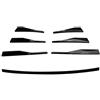 IMAWUHM Griglia Anteriore Per VW Per Golf MK8 Per Golf 8 Paraurti Anteriore Auto Griglia Fendinebbia E Griglia Inferiore Strisce Modanature 7 Pezzi Kit Carrozzeria Nero Lucido