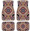 Ancsttu Set completo di 4 tappetini per auto in stile bohémien, tappetini per auto anteriori e posteriori, antiscivolo, retrò, boho, per auto, uomini, donne, camion, auto