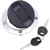 PSDKTMC Tappo serbatoio motocicletta 1 Set Per GSXR GSR 600 750 1000 GSF GSX 1250 GSX1300R SV650 Coperchio Del Tappo Del Serbatoio Del Carburante Per Motocicletta Con 2 Chiavi