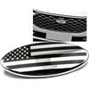 ontto 1 adesivo con bandiera americana da 14,5 cm, adatto per Ford F150 F250 Explorer Edge Ranger Focus Ecosport distintivo portellone posteriore, accessorio di ricambio argento