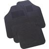 Generico Tappetini Auto in PVC, Universali, Modello Silver, per Abitacolo, Anteriori e Posteriori, Antiscivolo, Set Completo 4 Pezzi, Nero Protegge dallo Sporco, Sagomabili
