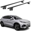 OMAC Barre Portatutto Alluminio TÜV geprüft per BYD Atto 3 2022-2026 - per Rail Tetto Integrati - T Nut - Max 100 kg - 2 Schlösser Nero