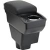 OYHCM Bracciolo Centrale per Opel Corsa F 2019-2025, Doppio Scomparto, Pelle Nera, Facile da Installare, Accessorio Auto Personalizzato